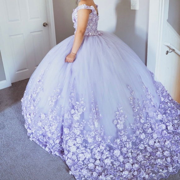 Lilac color quince dress - Picture 2 of 4